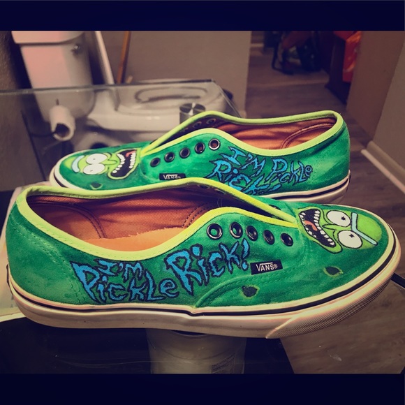 Vans Shoes Msg 4 Custom Sizerick Morty Pickle Rick Poshmark